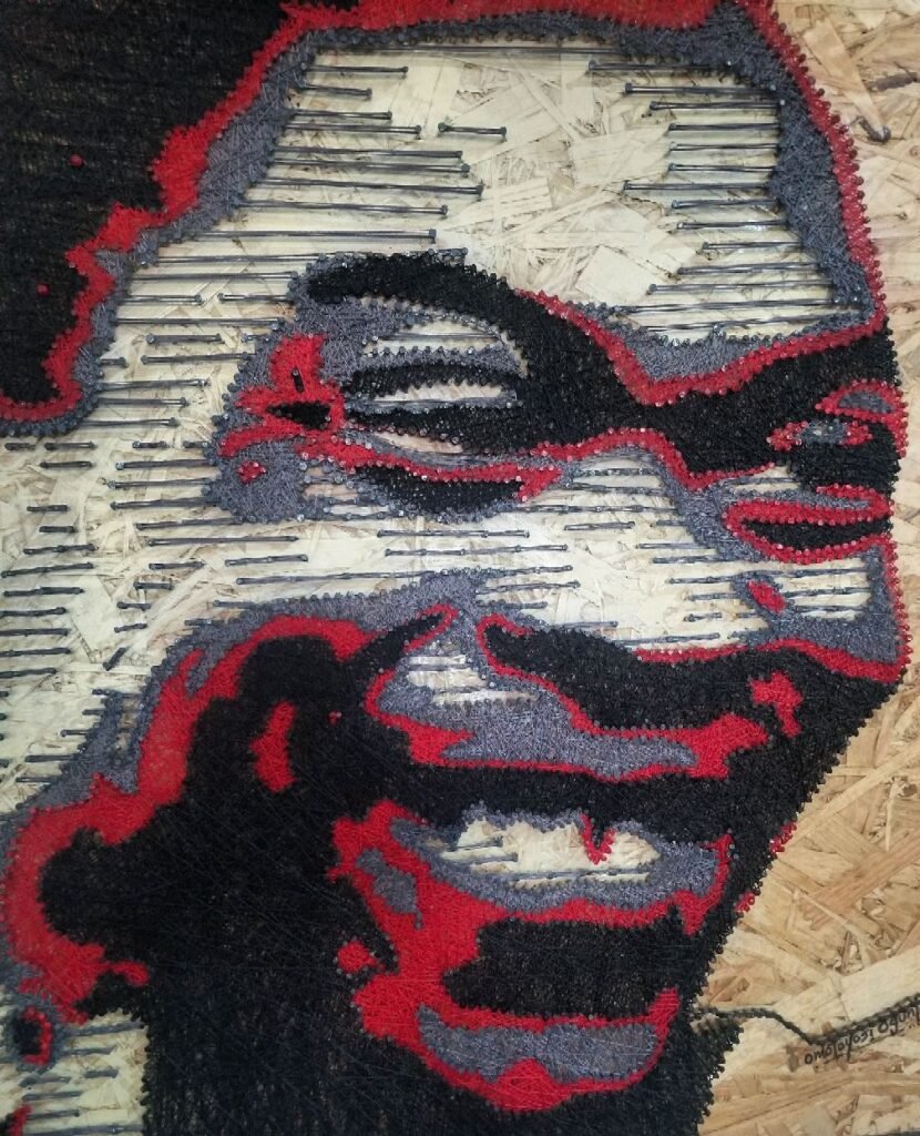 Newspaper Man — String Art Portraits